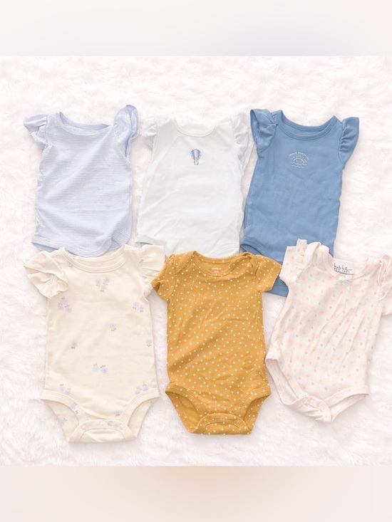 Carter's Other - Baby Girl 3M Bodysuit Bundle Carter’s Nicole Miller Flutter Sleeve Onesies Set